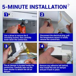 [Lifetime Warranty] 242303001 Air Damper Control Assembly - For Frigidaire Crosley White-Westinghouse Refrigerator - Replaces AP5788340, PS8746718, EAP8746718, 3016452 Fits DFH, FFE, FFH, FFS, LFS thumbnail 7