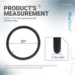[Lifetime Warranty] 20 X 1.75/1.95/2.10/2.125 inch Bicycle Tire Inner Tubes - Pack of 2 thumbnail 4