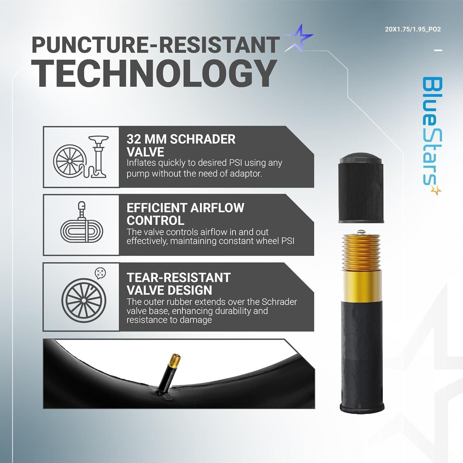 [Lifetime Warranty] 20 X 1.75/1.95/2.10/2.125 inch Bicycle Tire Inner Tubes - Pack of 2 image 5