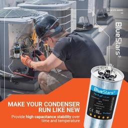 [Lifetime Warranty] 70+5 uF MFD ±5% 370/440 VAC CBB65 Dual Run Circular Start Capacitor - Fits AC Motor Run, Fan Start, Heat Pump thumbnail 7