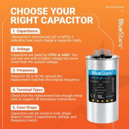 [Lifetime Warranty] 50+10 uF MFD ±5% 370/440 VAC CBB65B Dual Run Start Round Capacitor - Fits Condenser, Heat Pump thumbnail 6