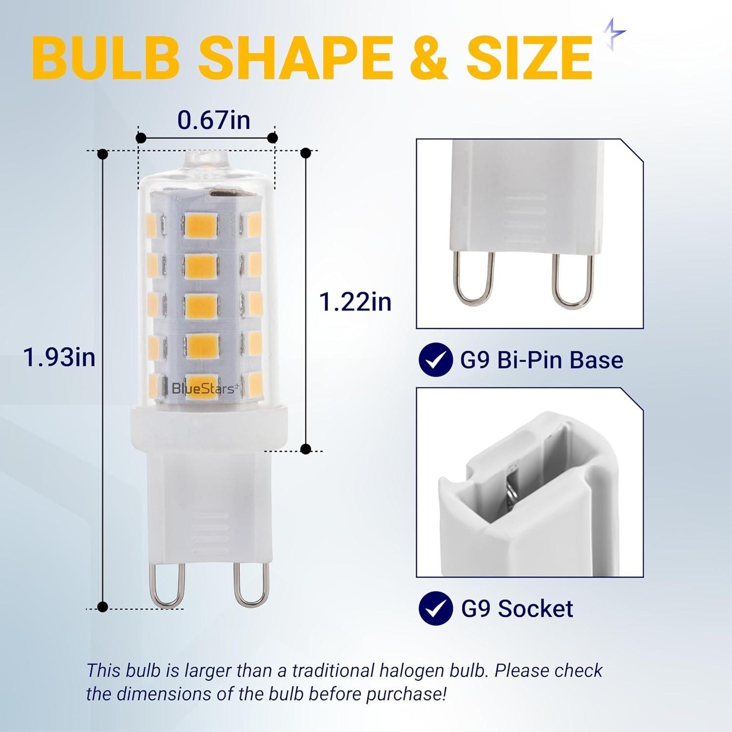 [Lifetime Warranty] G9 LED Bulbs, 4W (40W Equivalent), Warm White, Dimmable, No-Flicker - Pack of 10 image 7