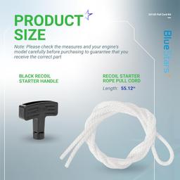 [Lifetime Warranty] Predator 212 CT200u GX160 Pull Start Cord Rope thumbnail 3