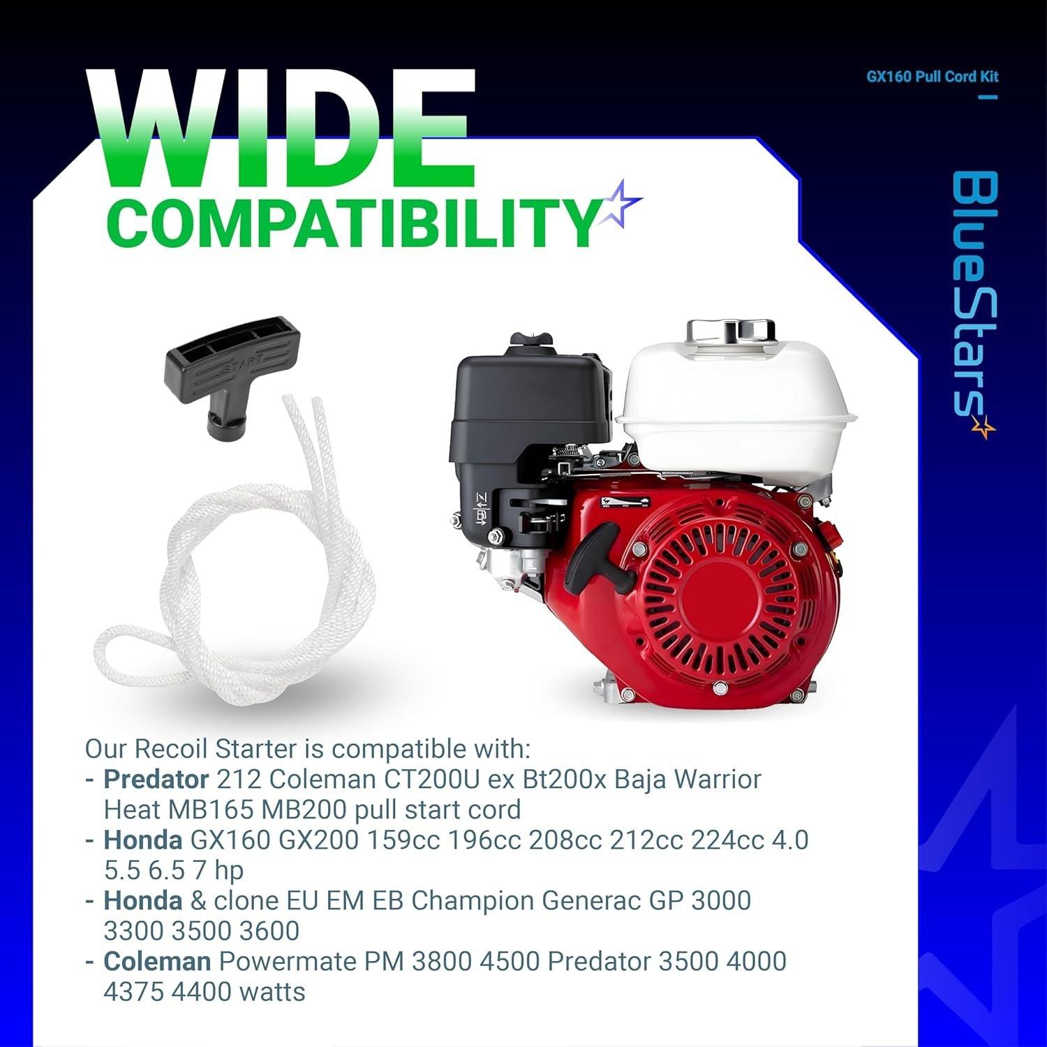 [Lifetime Warranty] Predator 212 CT200u GX160 Pull Start Cord Rope image 5