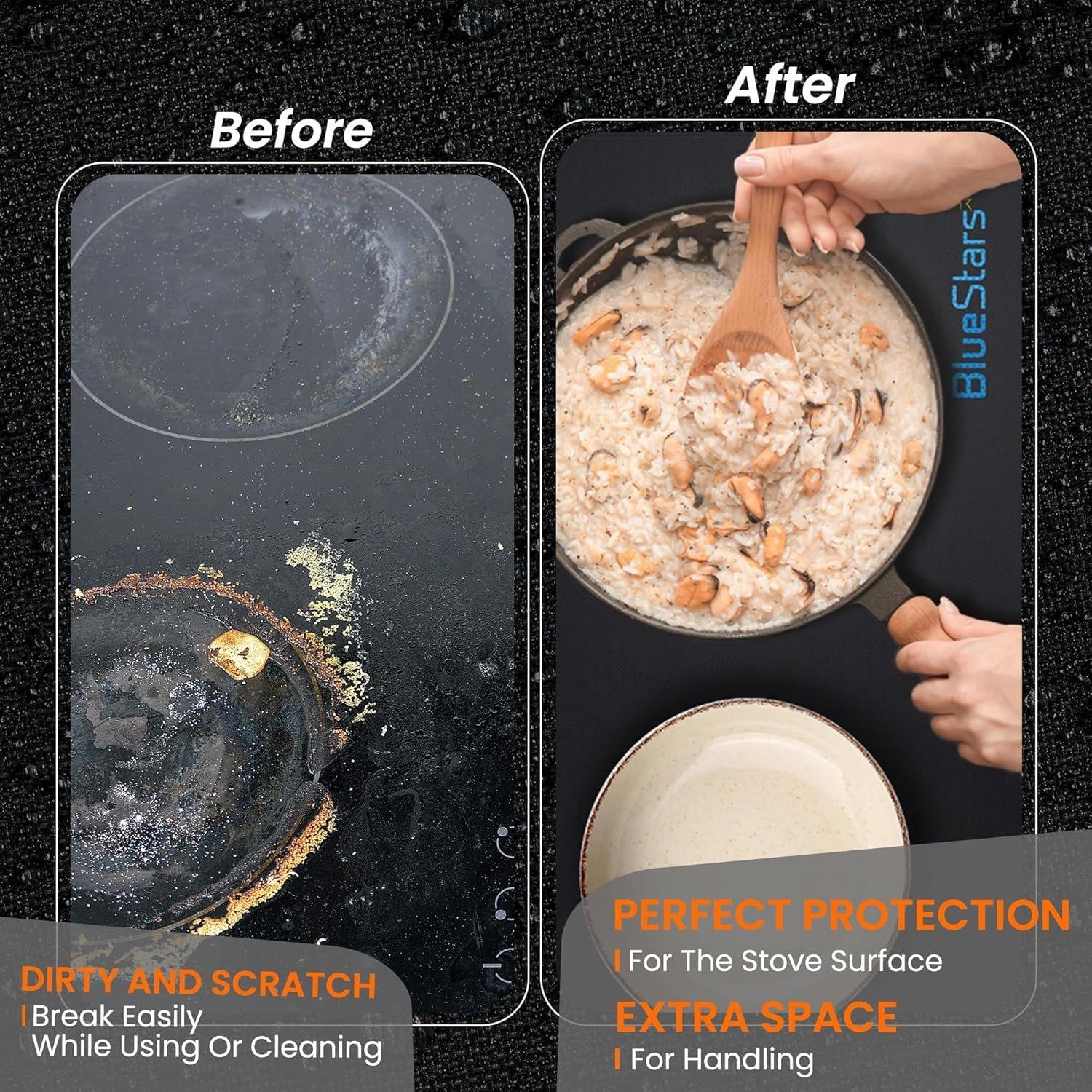 Silicone Stove Top Cover, 28.5x20.5, Black image 3