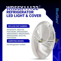 [Lifetime Warranty] WR55X11132 WR55X25754 Refrigerator LED Light and Cover Replacement - Compatible with GE General Electric Refrigerators - Replaces WR55X26487 WR55X30603 AP5646375 PS4704284 3033142 thumbnail 8