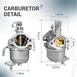 [Lifetime Warranty] Carburetor Kit for Kawasaki 13HP FJ400D Engine - Compatible with EZGO RXV 2008-Up, TXT 2010-2015, Valor 2010-2014 - Includes Fuel Pump thumbnail 2