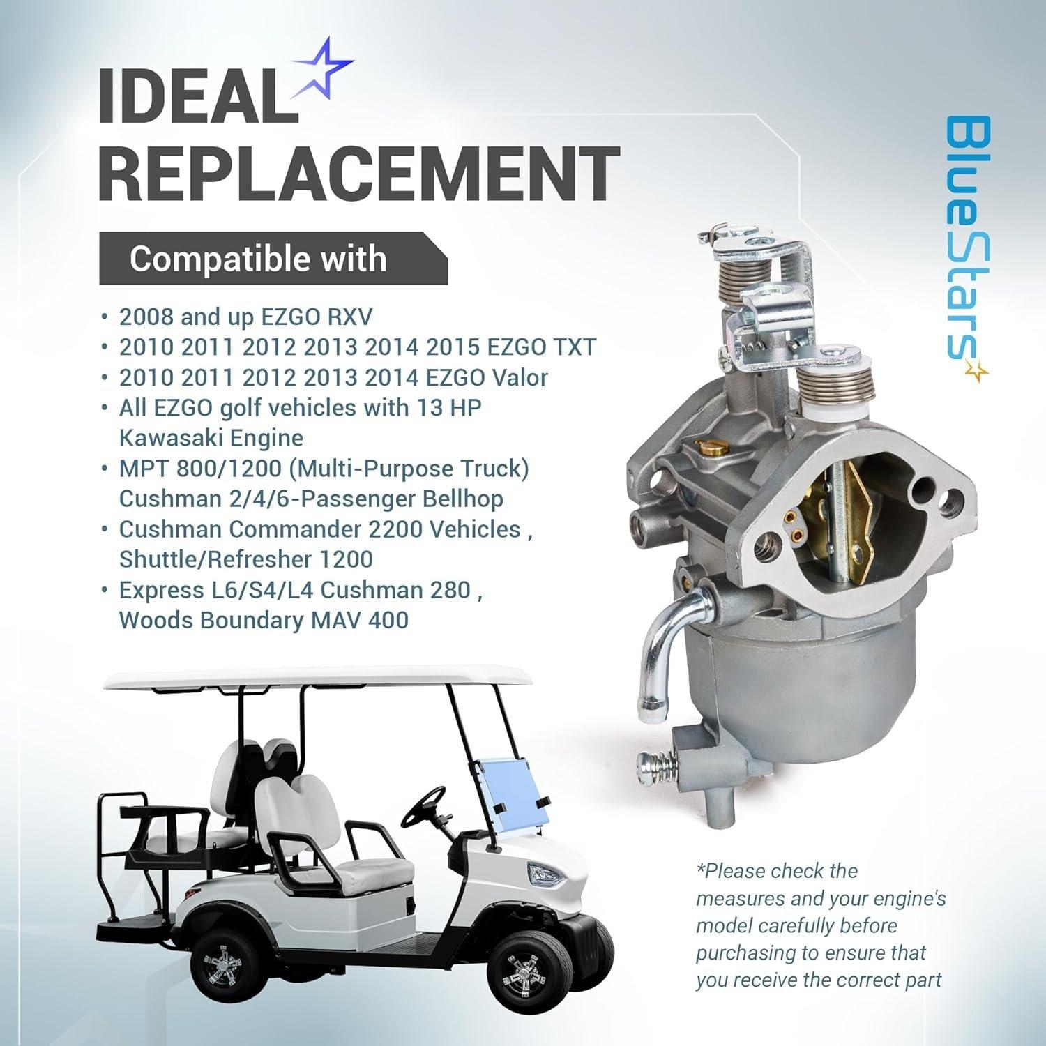 [Lifetime Warranty] Carburetor Kit for Kawasaki 13HP FJ400D Engine - Compatible with EZGO RXV 2008-Up, TXT 2010-2015, Valor 2010-2014 - Includes Fuel Pump image 6