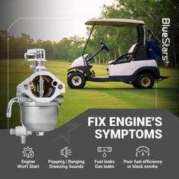 [Lifetime Warranty] Carburetor Kit for Kawasaki 13HP FJ400D Engine - Compatible with EZGO RXV 2008-Up, TXT 2010-2015, Valor 2010-2014 - Includes Fuel Pump thumbnail 3