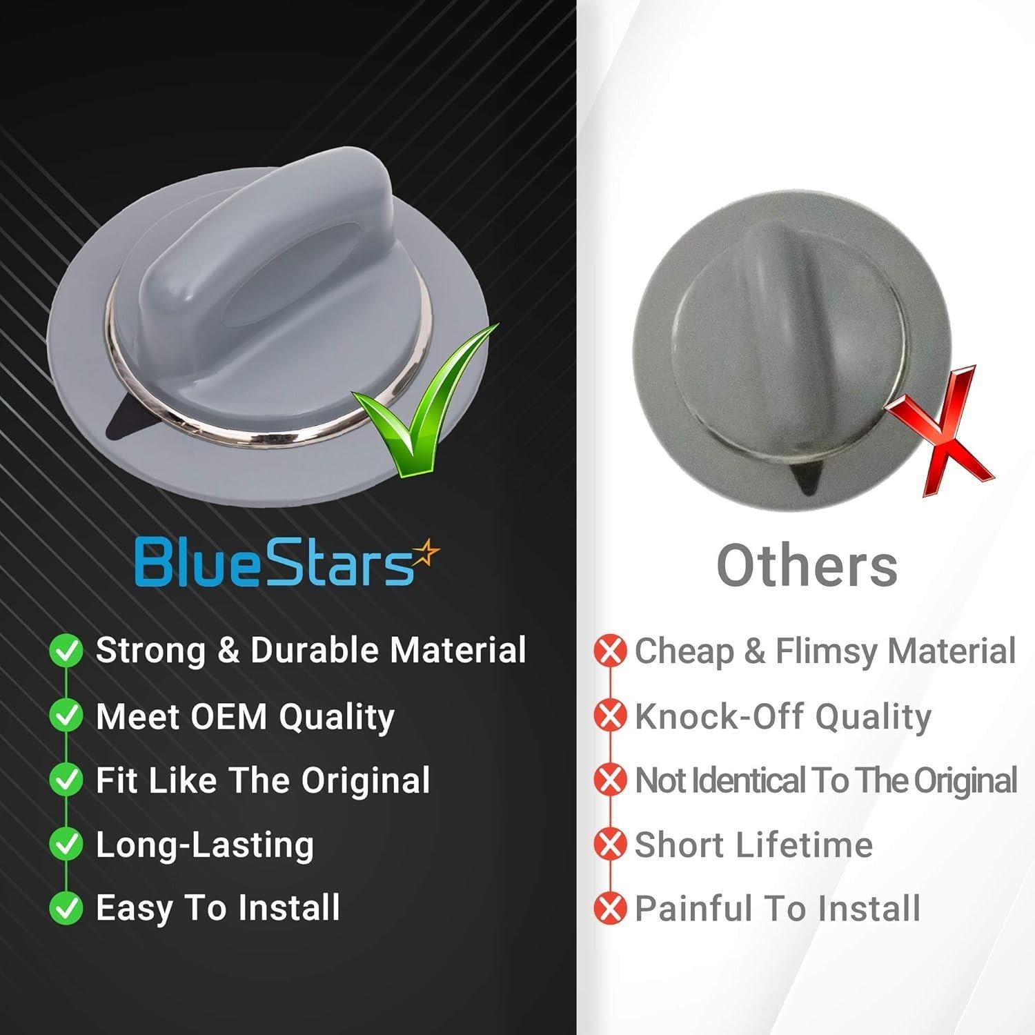 [Lifetime Warranty] WE1M964 Dryer Timer Control Knob with Metal Ring - Compatible with GE Dryers - Replaces 1811122 AP4980845 PS3487132 AH3487132 EAP3487132 (Gray) - Pack of 2 image 5