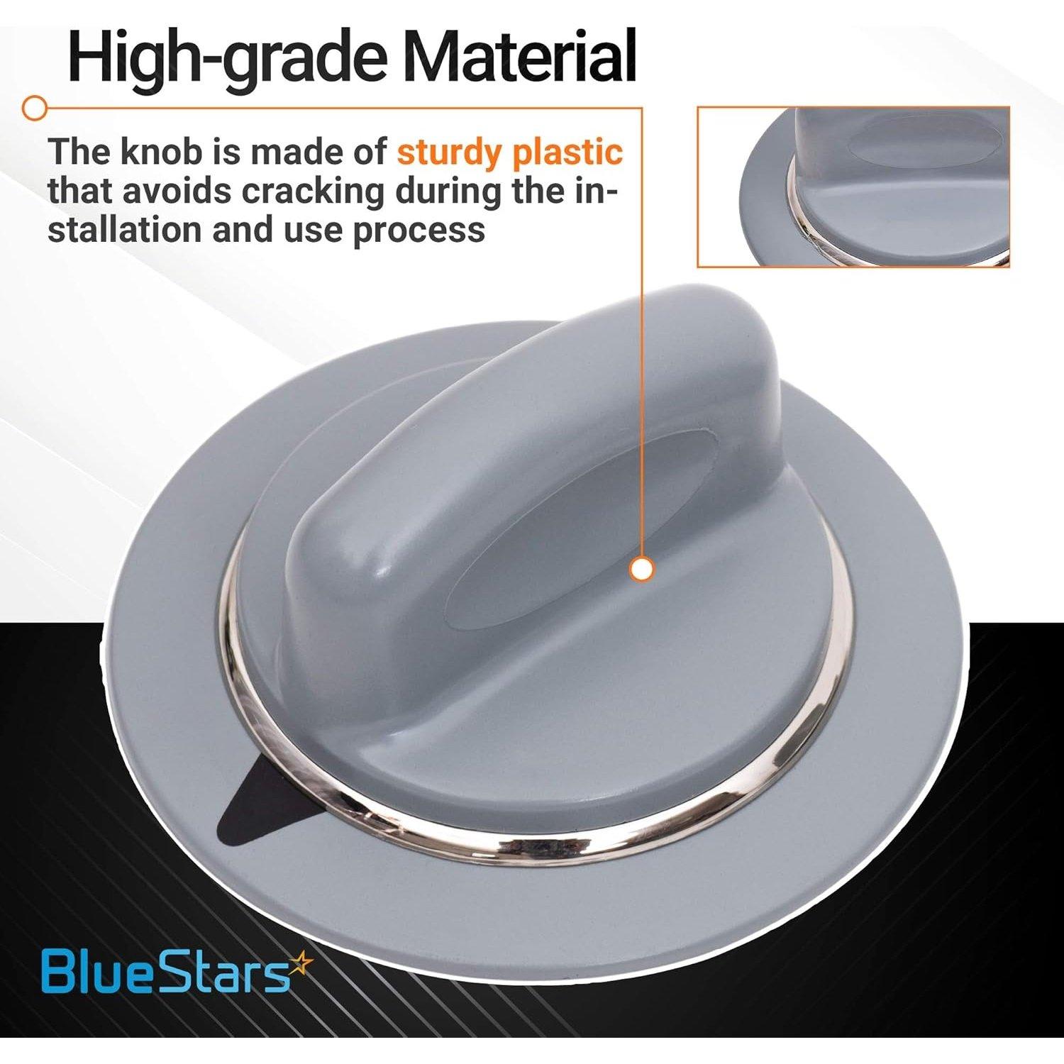 [Lifetime Warranty] WE1M964 Dryer Timer Control Knob with Metal Ring - Compatible with GE Dryers - Replaces 1811122 AP4980845 PS3487132 AH3487132 EAP3487132 (Gray) - Pack of 2 image 4