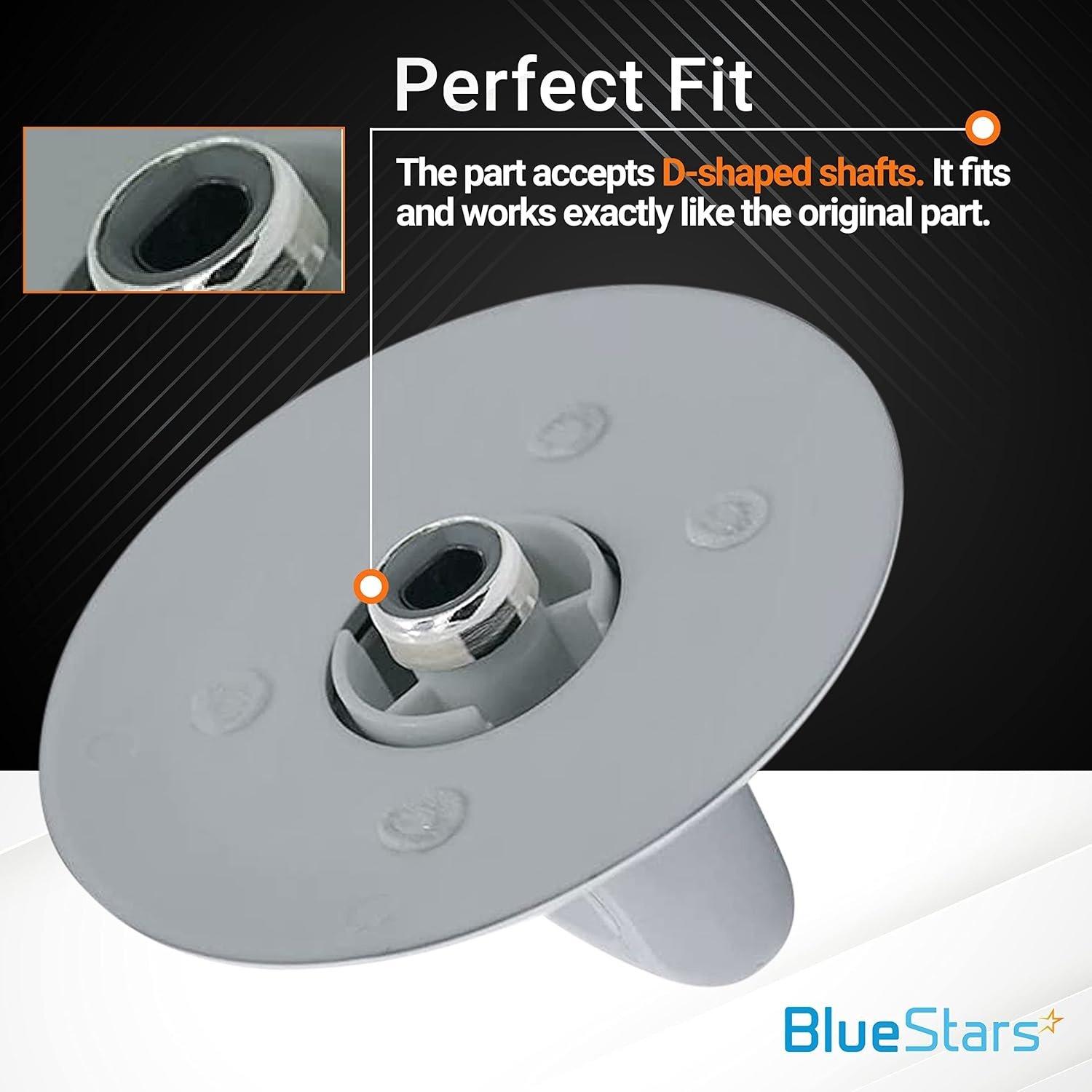 [Lifetime Warranty] WE1M964 Dryer Timer Control Knob with Metal Ring - Compatible with GE Dryers - Replaces 1811122 AP4980845 PS3487132 AH3487132 EAP3487132 (Gray) - Pack of 2 image 2