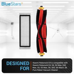 [Lifetime Warranty] Accessories Kit for Roborock S6 Pure S6 E4 S4 S4 Max S5 S5 Max E2 E3 E5 E20 E25 E35 S50 S65 Xiaomi Mijia Robot Vacuum - 2 Main Brush, 6 Side Brush, 4 HEPA Filter, 1 Sweeping Brush thumbnail 5