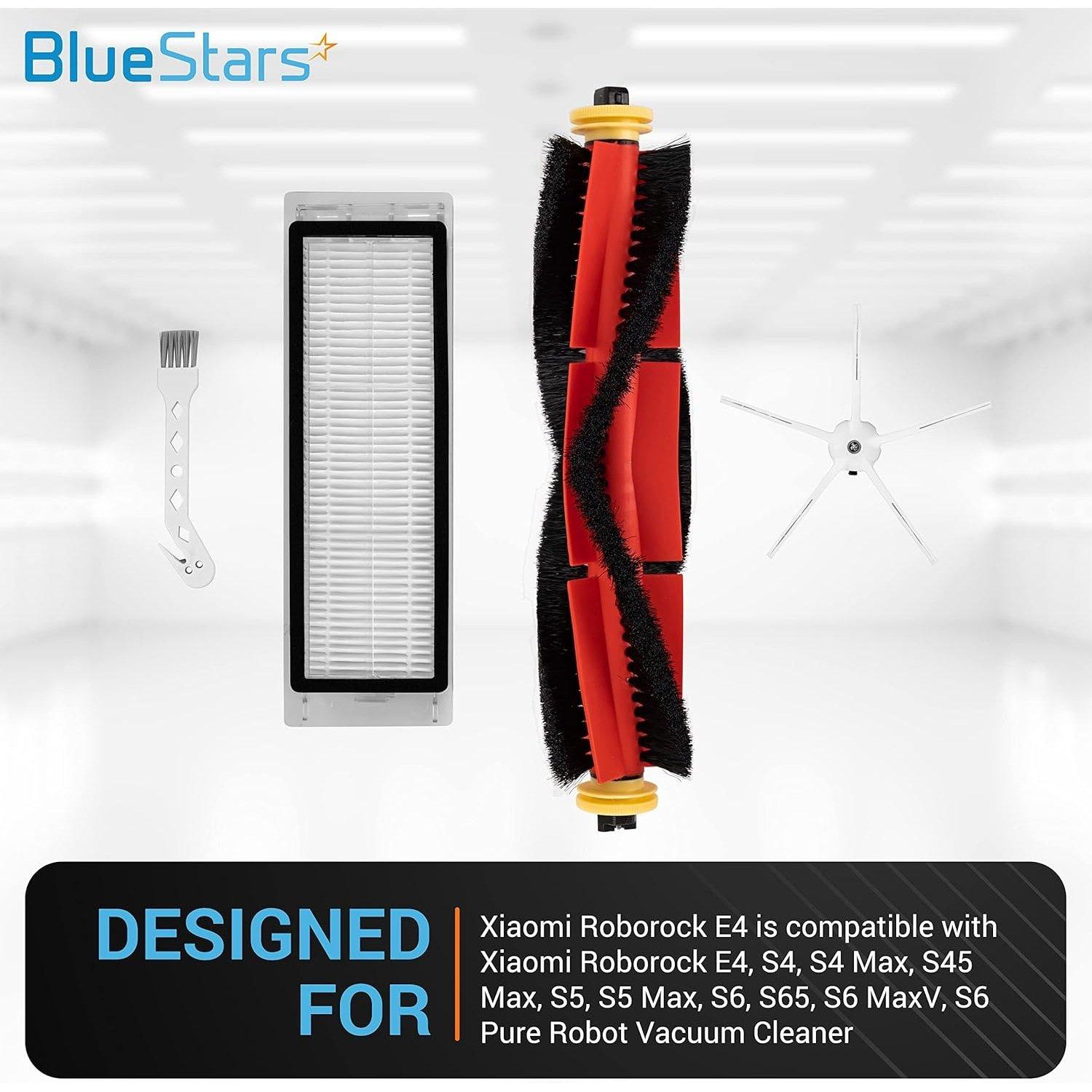 [Lifetime Warranty] Accessories Kit for Roborock S6 Pure S6 E4 S4 S4 Max S5 S5 Max E2 E3 E5 E20 E25 E35 S50 S65 Xiaomi Mijia Robot Vacuum - 2 Main Brush, 6 Side Brush, 4 HEPA Filter, 1 Sweeping Brush image 5