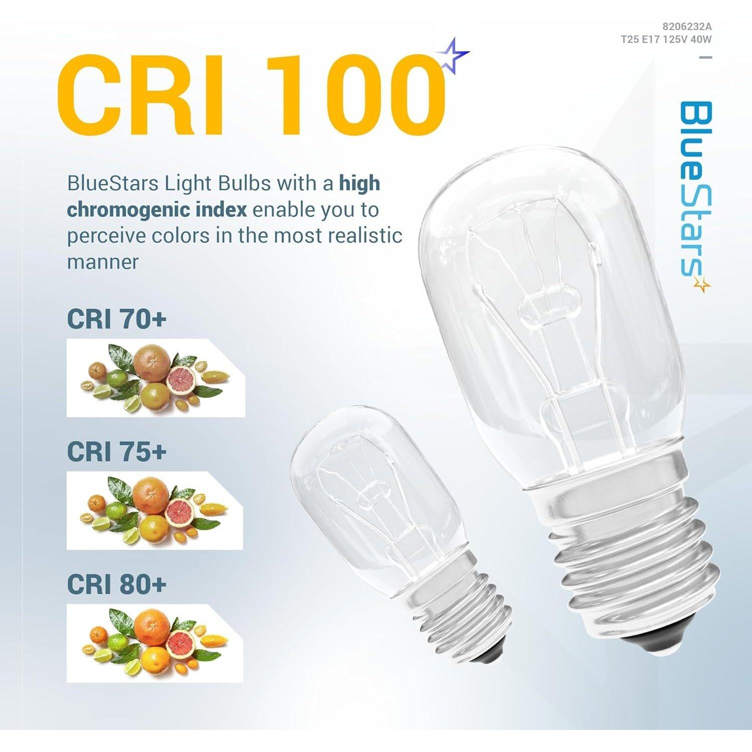 [Lifetime Warranty] 8206232A Whirlpool Microwave Light Bulb Kei 125V 40W E17 Base - Pack of 6 image 1