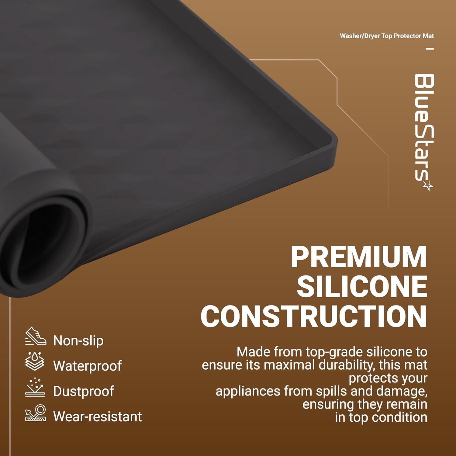 23.6" x 19.7" Silicone Washer Dryer Top Protector Mat image 6