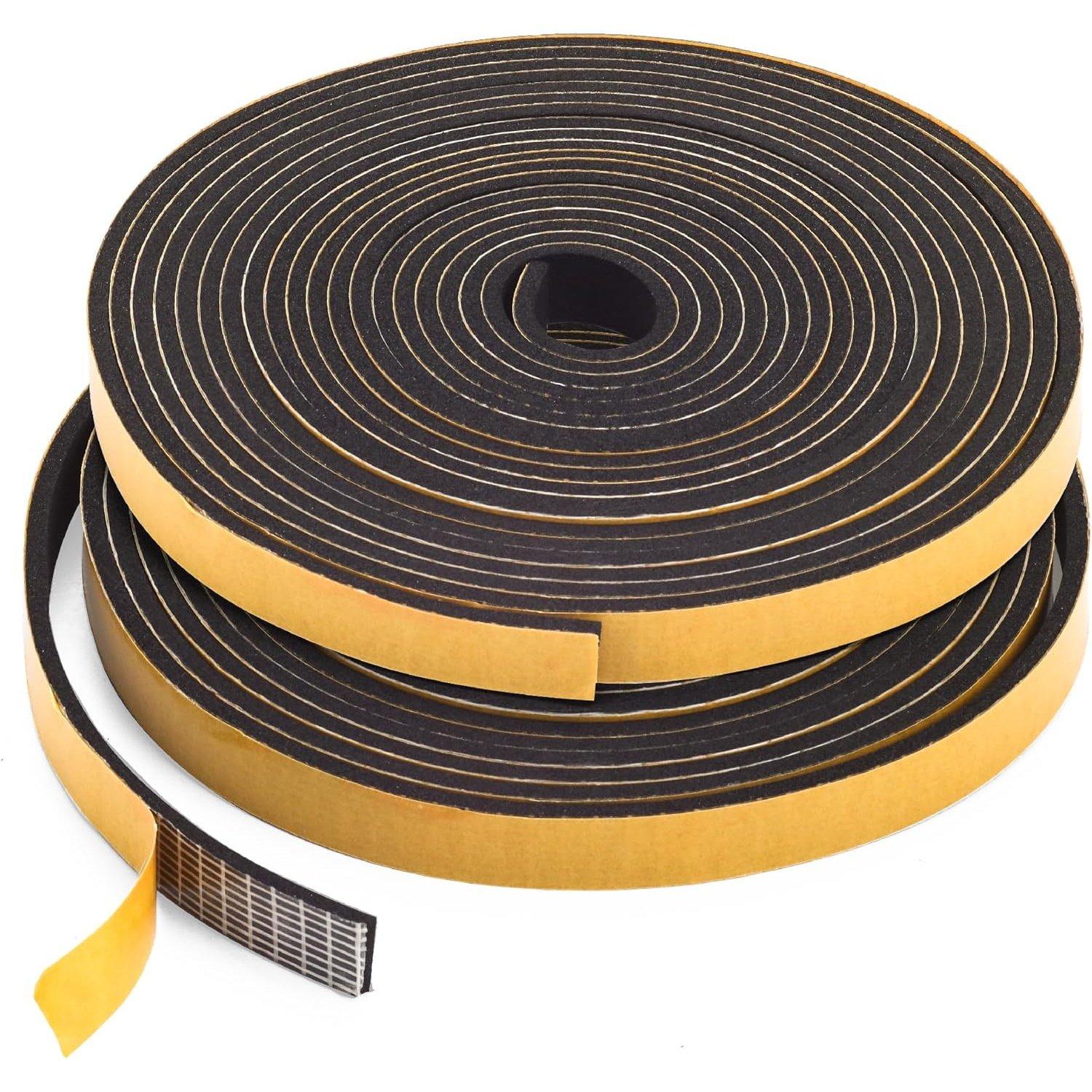 [Lifetime Warranty] Adhesive Door & Window Foam Tape 1/2"W x 1/8" T 33ft image 0
