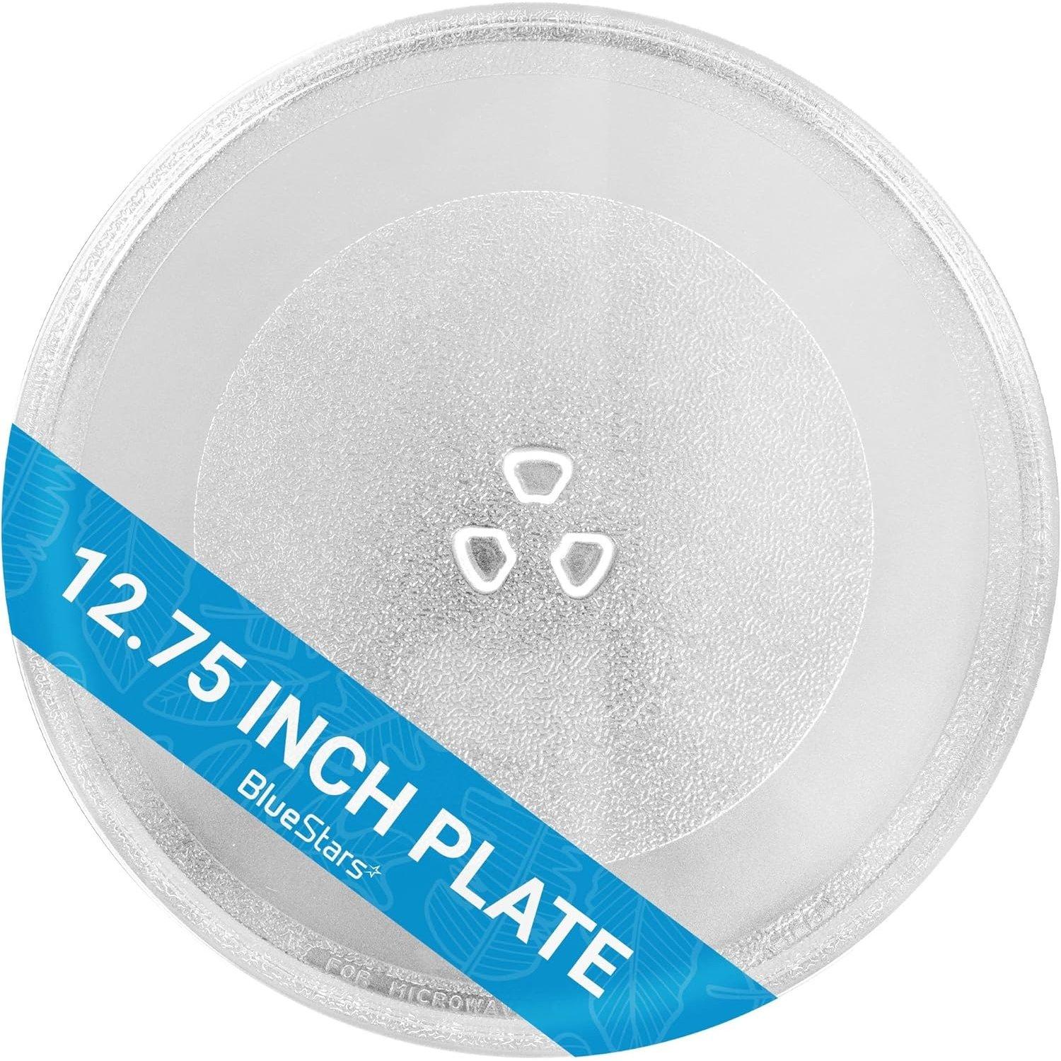 [Lifetime Warranty] 12.75" / 32.5cm Microwave Glass Plate - Replaces 1B71961F 507049 WB49X10074 1B71961H, Compatible with GE LG GoldStar Whirlpool Sharp Kenmore, Y-Type Turntable Tray image 0