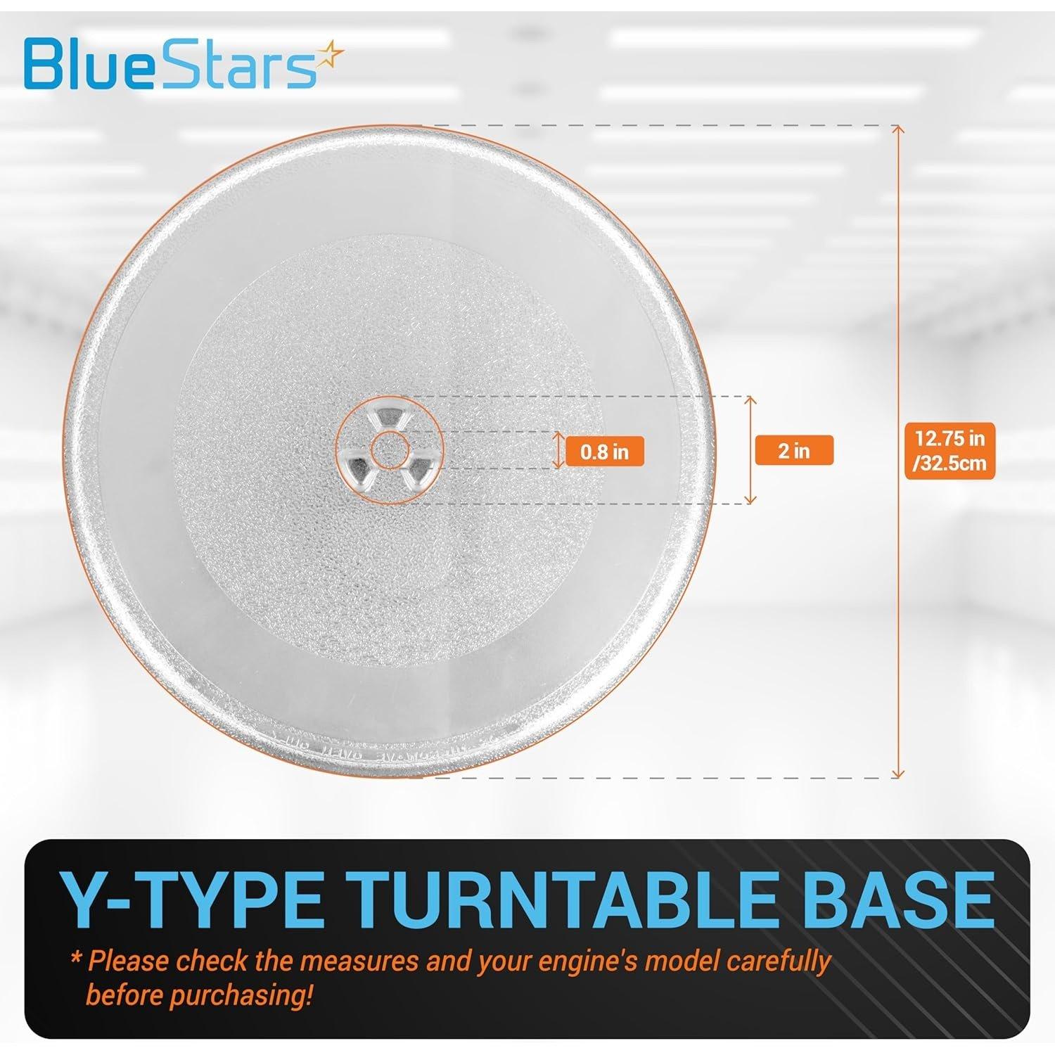 [Lifetime Warranty] 12.75" / 32.5cm Microwave Glass Plate - Replaces 1B71961F 507049 WB49X10074 1B71961H, Compatible with GE LG GoldStar Whirlpool Sharp Kenmore, Y-Type Turntable Tray image 1