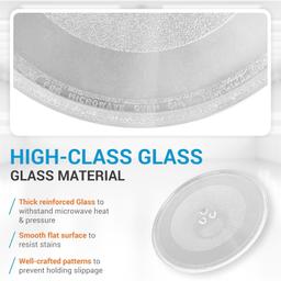 [Lifetime Warranty] 12.75" / 32.5cm Microwave Glass Plate - Replaces 1B71961F 507049 WB49X10074 1B71961H, Compatible with GE LG GoldStar Whirlpool Sharp Kenmore, Y-Type Turntable Tray thumbnail 6