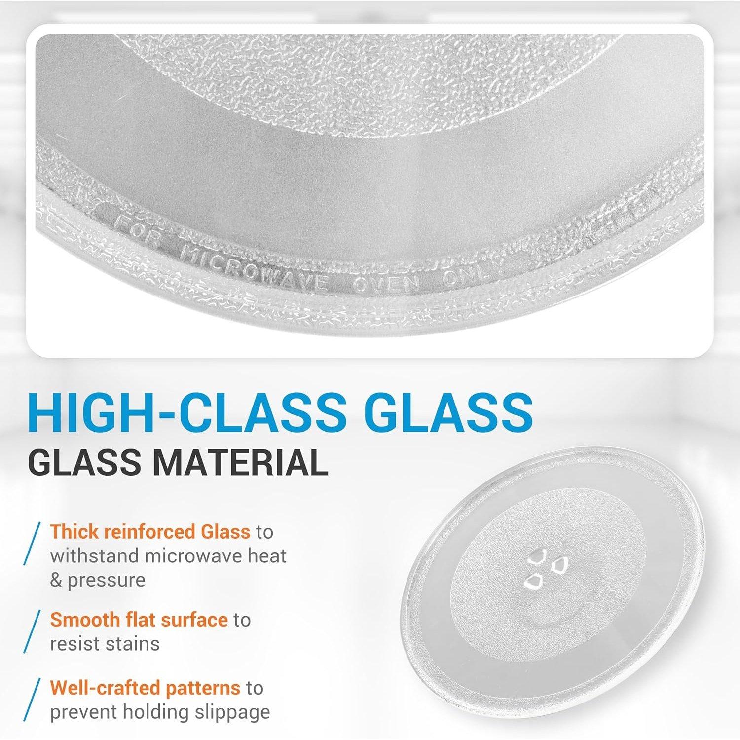 [Lifetime Warranty] 12.75" / 32.5cm Microwave Glass Plate - Replaces 1B71961F 507049 WB49X10074 1B71961H, Compatible with GE LG GoldStar Whirlpool Sharp Kenmore, Y-Type Turntable Tray image 6
