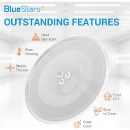 [Lifetime Warranty] 12.75" / 32.5cm Microwave Glass Plate - Replaces 1B71961F 507049 WB49X10074 1B71961H, Compatible with GE LG GoldStar Whirlpool Sharp Kenmore, Y-Type Turntable Tray thumbnail 3