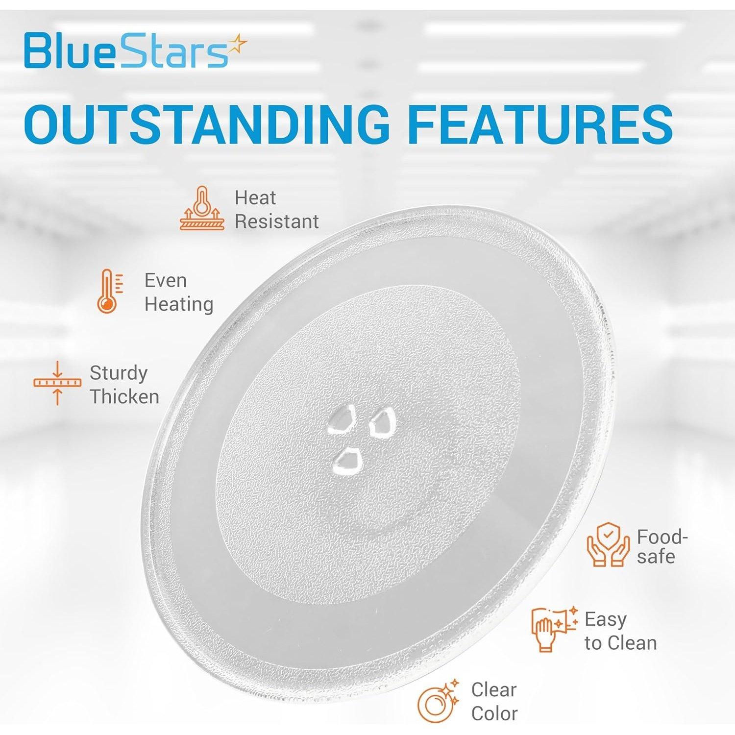 [Lifetime Warranty] 12.75" / 32.5cm Microwave Glass Plate - Replaces 1B71961F 507049 WB49X10074 1B71961H, Compatible with GE LG GoldStar Whirlpool Sharp Kenmore, Y-Type Turntable Tray image 3