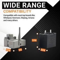 W10189190 TSD2 Refrigerator Relay and Overload Combination W10662129 2264017 Capacitor thumbnail 5