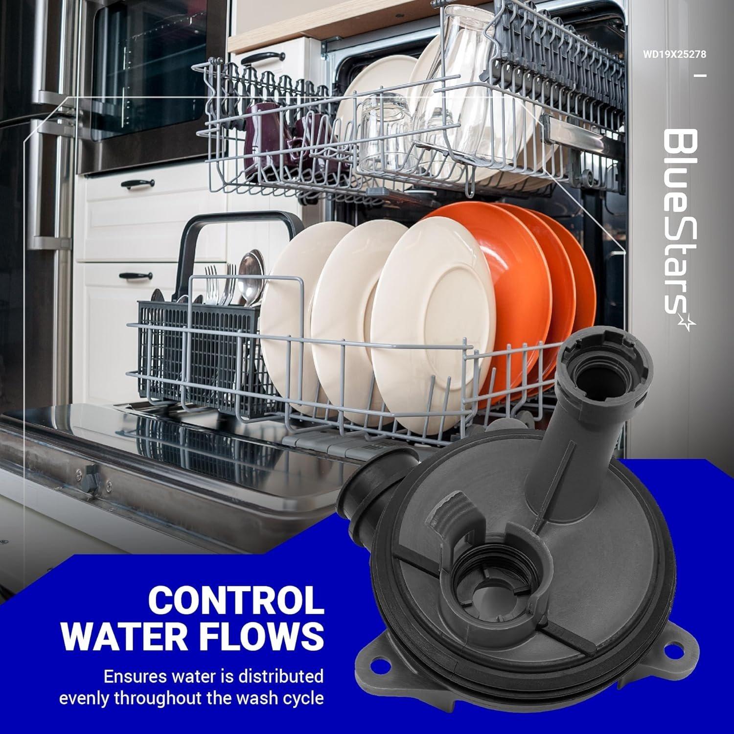 [Lifetime Warranty] WD19X25278 Dishwasher Diverter Valve Kit - Compatible with General Electric GE Dishwashers - Replaces WD00X25260, WD18X21678, WD19X25259, WD00X25260, 4922277, AP6871922, PS12710077 image 1