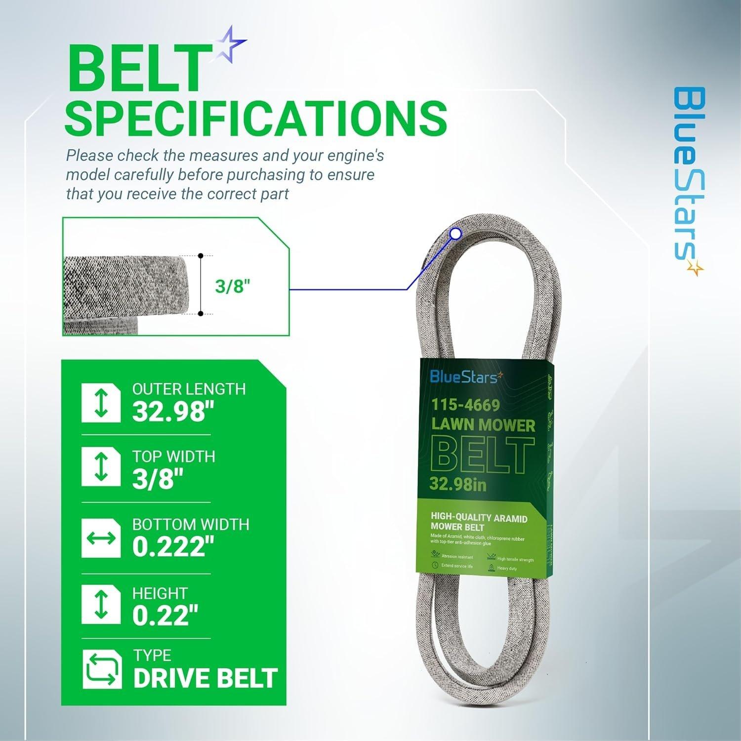 [Lifetime Warranty] 115-4669 Drive Belt - Compatible with 22 inch Toro Recycler Lawn Mower image 2