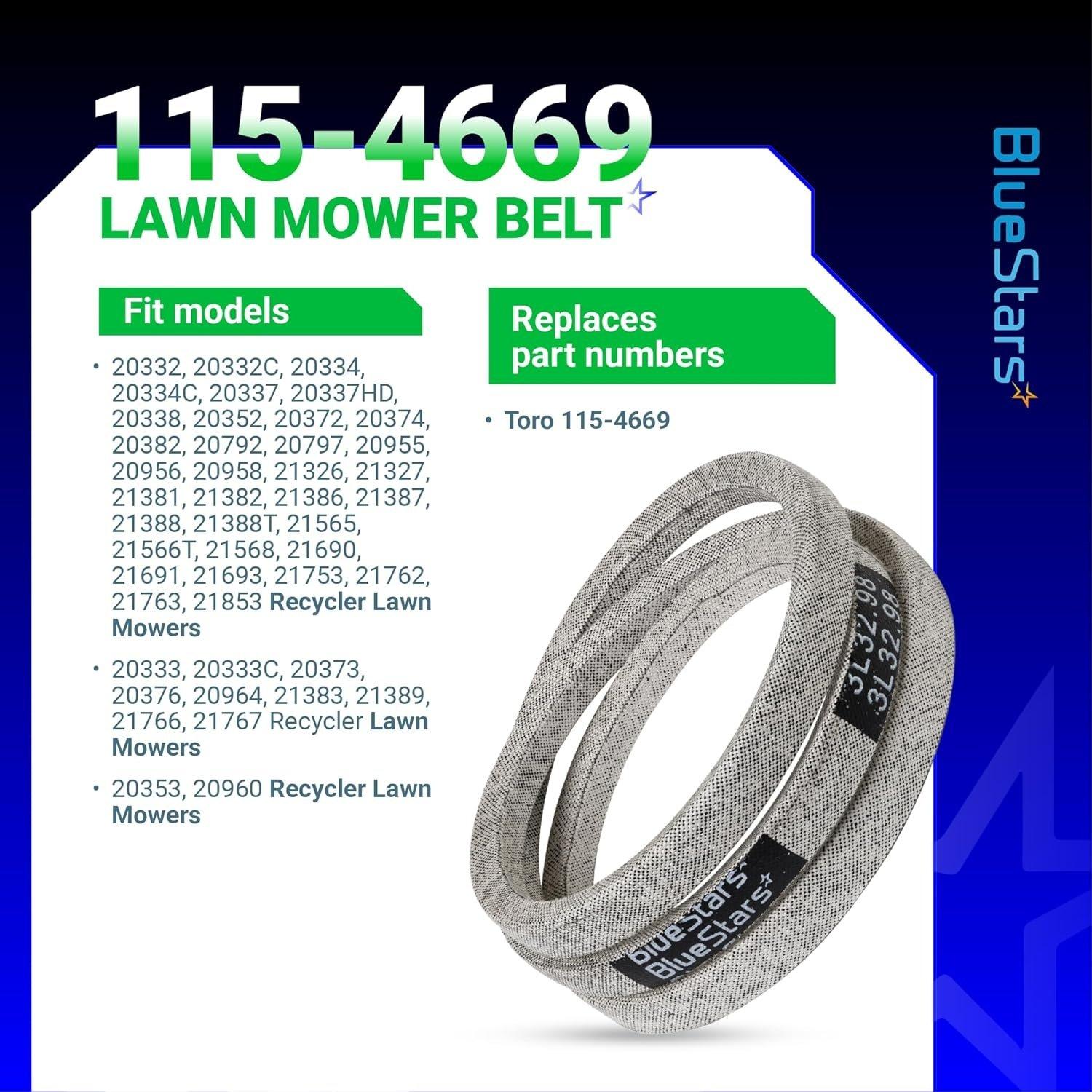 [Lifetime Warranty] 115-4669 Drive Belt - Compatible with 22 inch Toro Recycler Lawn Mower image 5