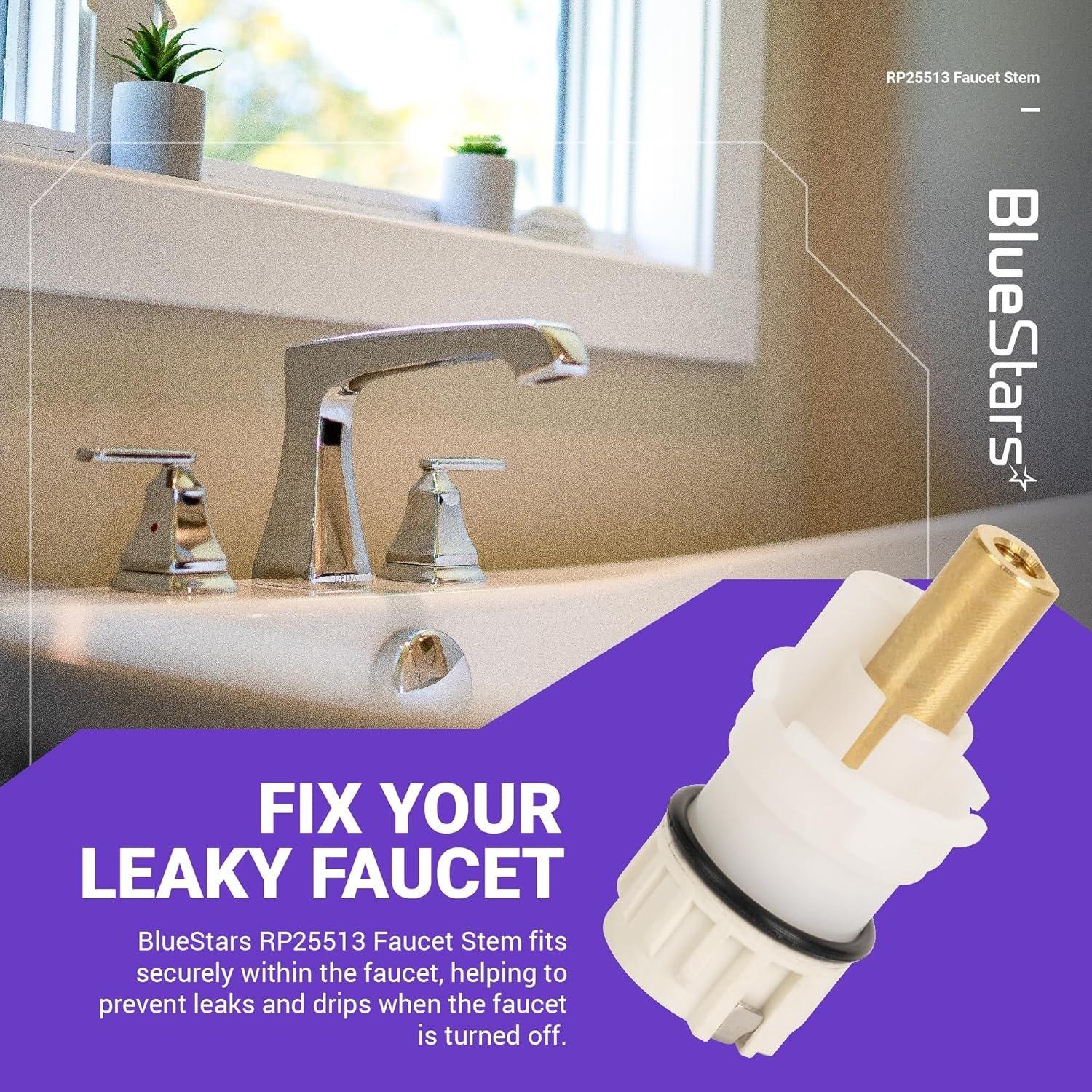 [Lifetime Warranty] RP25513 Faucet Stem Compatible with Delta Faucet - Pack of 2 image 2