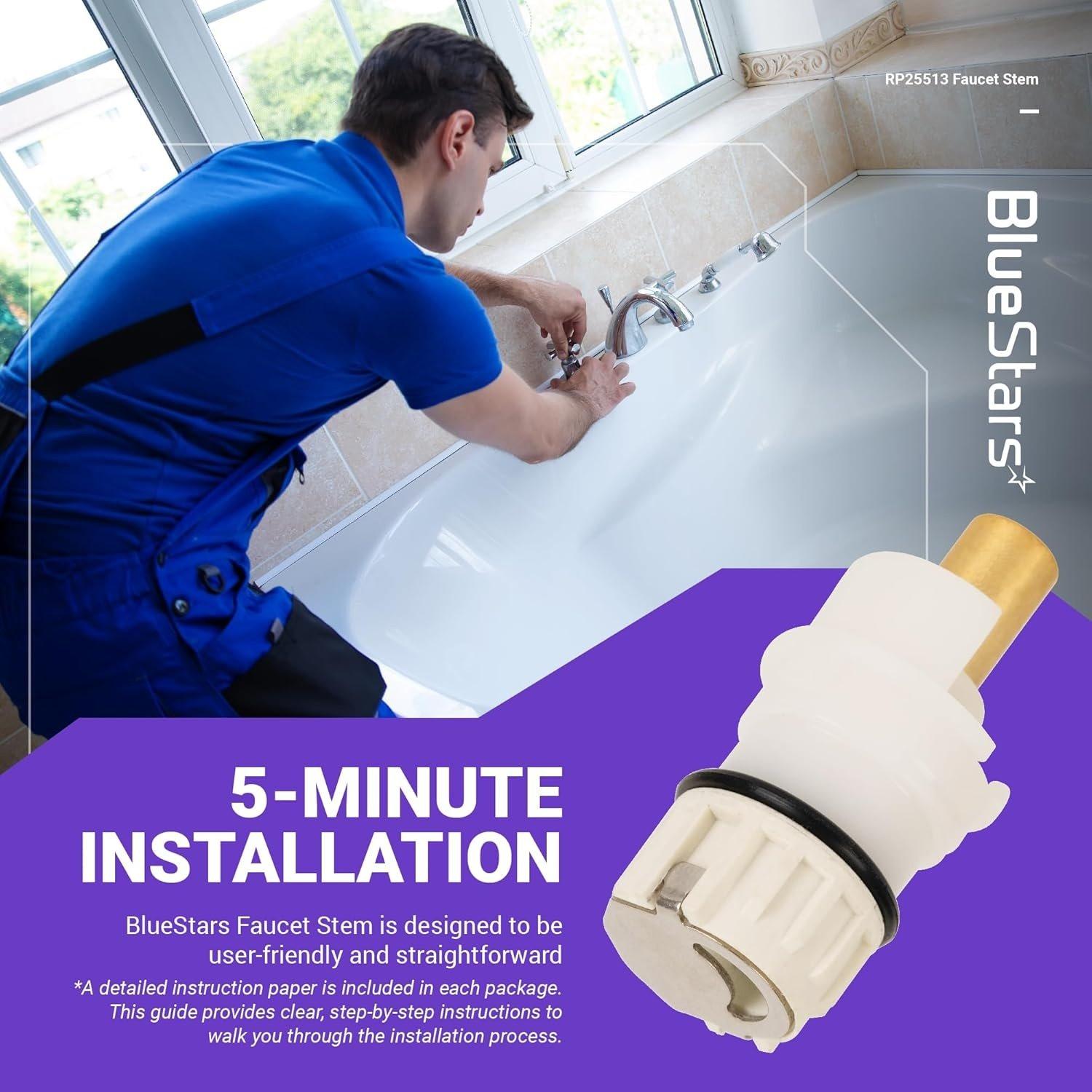 [Lifetime Warranty] RP25513 Faucet Stem Compatible with Delta Faucet - Pack of 2 image 3