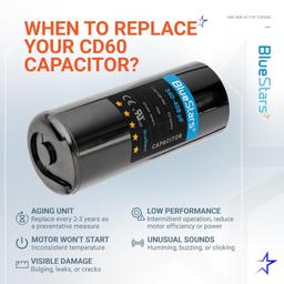 [Lifetime Warranty] 340-408 uF MFD 110-125 VAC ±20% Round Start Capacitor 50/60 Hz - Fits Single-Phase Motors, Gear Motors thumbnail 9