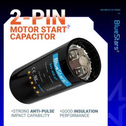 [Lifetime Warranty] 340-408 uF MFD 110-125 VAC ±20% Round Start Capacitor 50/60 Hz - Fits Single-Phase Motors, Gear Motors thumbnail 1