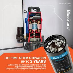 [Lifetime Warranty] 340-408 uF MFD 110-125 VAC ±20% Round Start Capacitor 50/60 Hz - Fits Single-Phase Motors, Gear Motors thumbnail 7