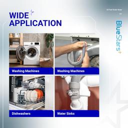 [Lifetime Warranty] 10 Feet Universal Dishwasher & Washing Machine Drain Hose - Flexible Corrugated Extension Kit with 1 Extension Adapter, 2 Clamps, 1 U-Bend Hose Holder thumbnail 4