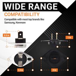 [Lifetime Warranty] DC47-00016A Dryer Thermal Fuse Thermostat & DC32-00007A Dryer Thermistor Replacement - For Samsung & Kenmore Dryers - Replaces AP4201716 PS4204984 AP4201894 PS4205213 thumbnail 2