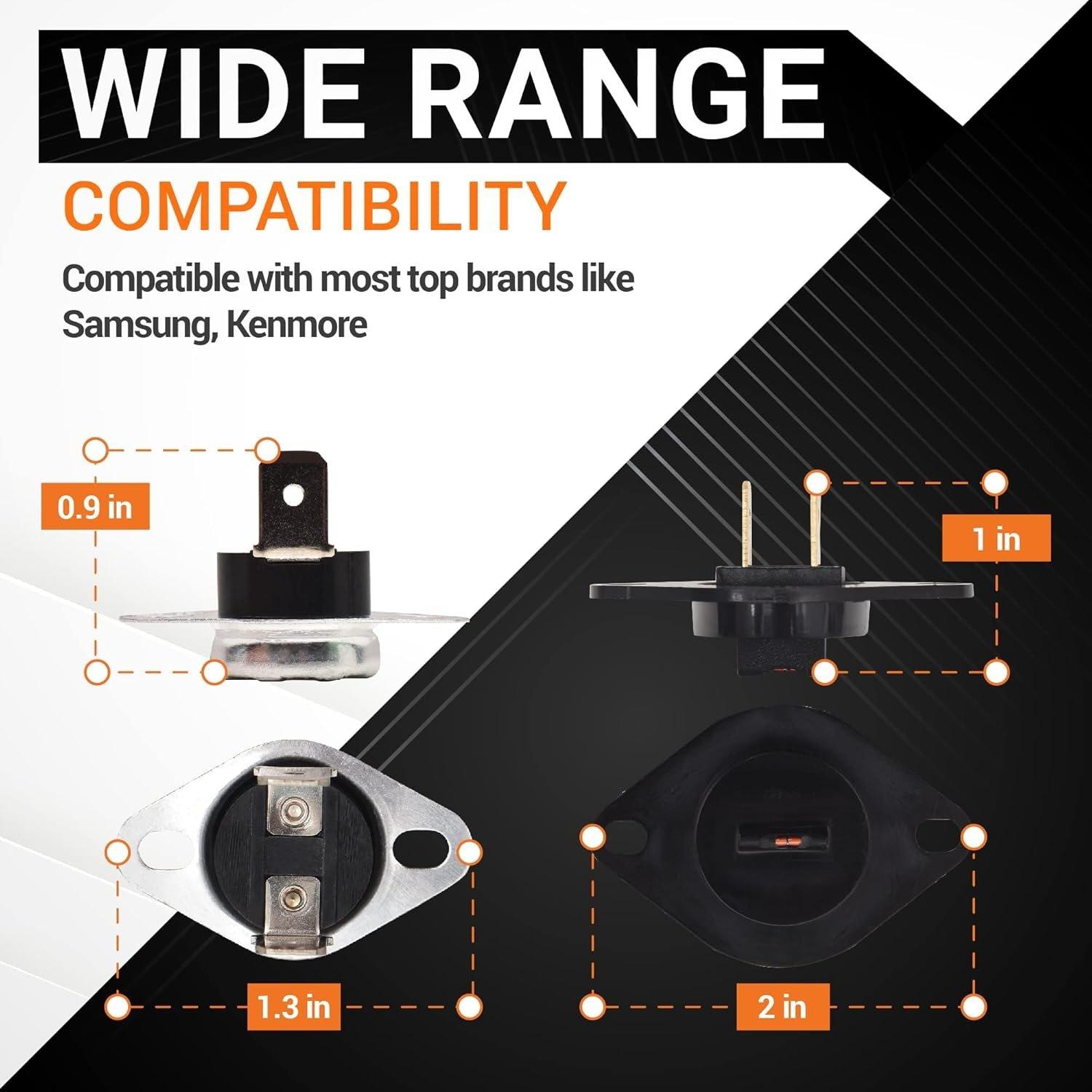 [Lifetime Warranty] DC47-00016A Dryer Thermal Fuse Thermostat & DC32-00007A Dryer Thermistor Replacement - For Samsung & Kenmore Dryers - Replaces AP4201716 PS4204984 AP4201894 PS4205213 image 2