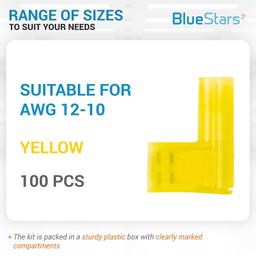 [Lifetime Warranty] 100 PCS Yellow Flag Spade Terminals Female thumbnail 2