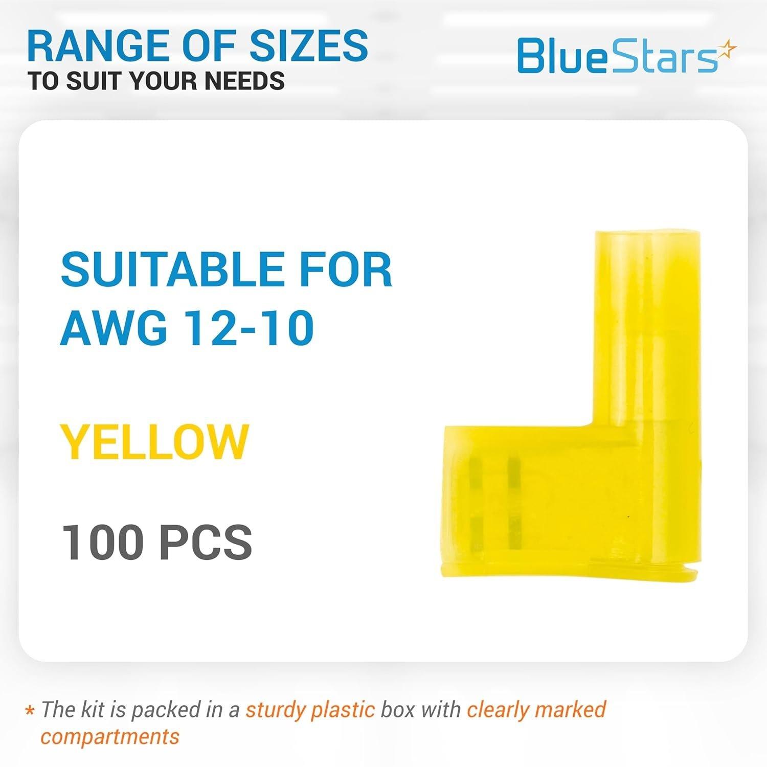 [Lifetime Warranty] 100 PCS Yellow Flag Spade Terminals Female image 2