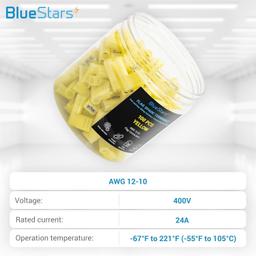 [Lifetime Warranty] 100 PCS Yellow Flag Spade Terminals Female thumbnail 1