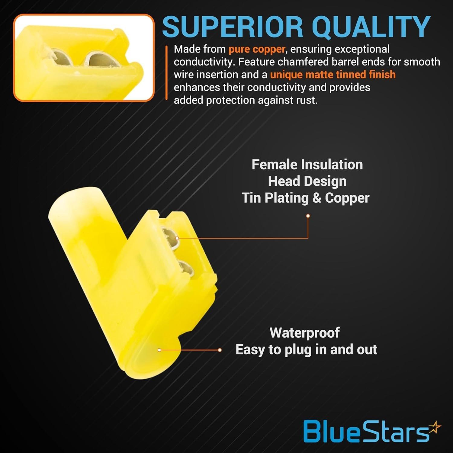 [Lifetime Warranty] 100 PCS Yellow Flag Spade Terminals Female image 6