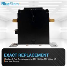 [Lifetime Warranty] 3 Pole 40 Amp Contactor 120 VAC Coil Definite Purpose Contactor thumbnail 2