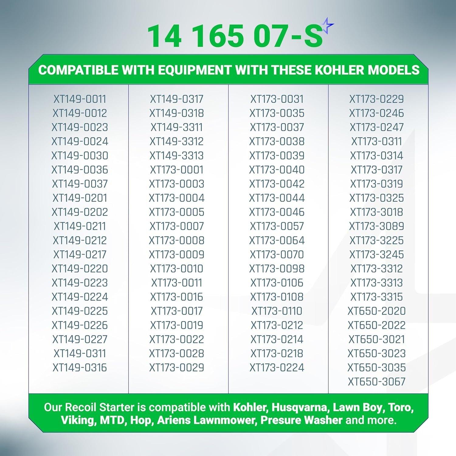 [Lifetime Warranty] 14 165 07-S Recoil Starter Pull Start Kohler image 4