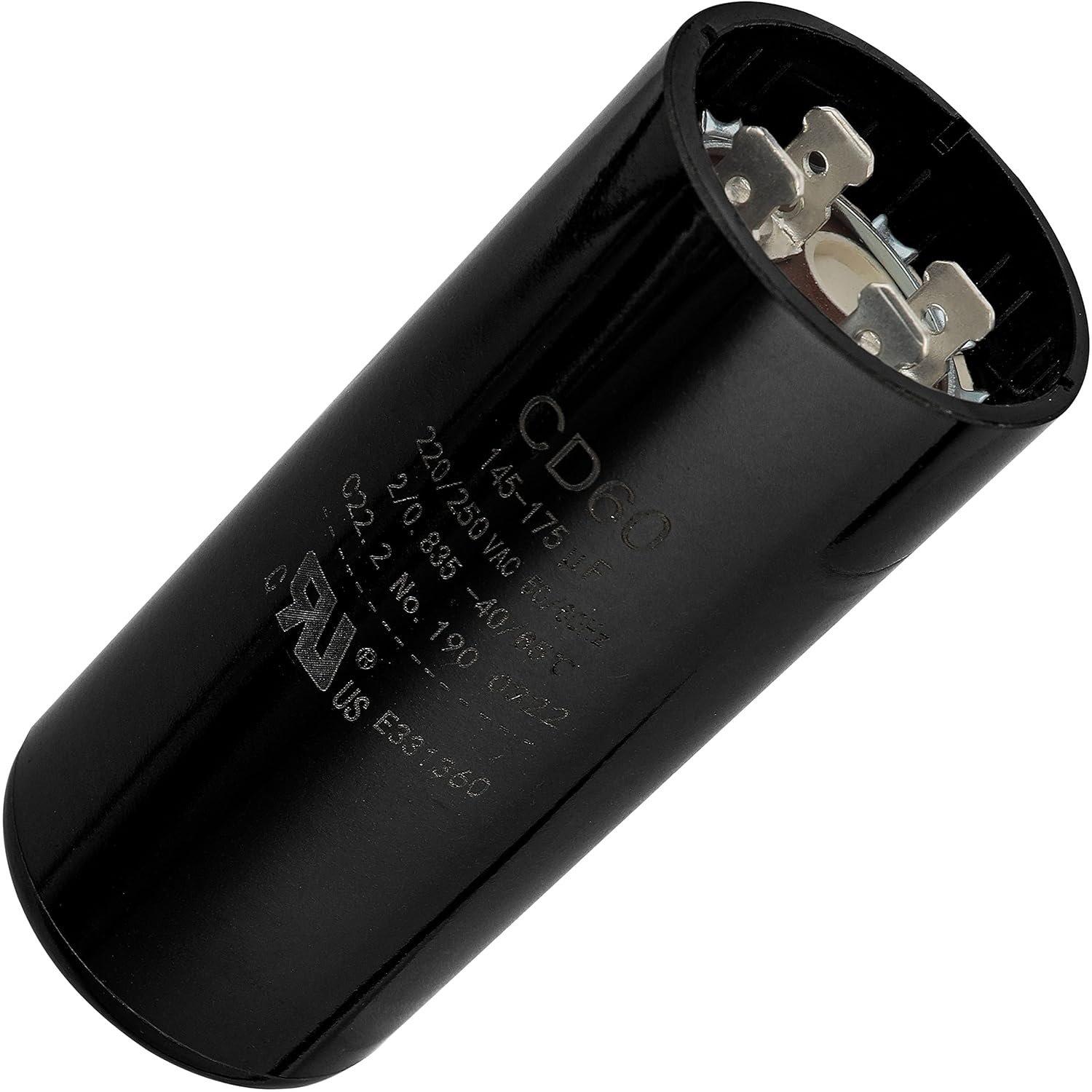 145-175 uF MFD 50/60 Hz 220-250 VAC Volts Round Start Capacitor image 0