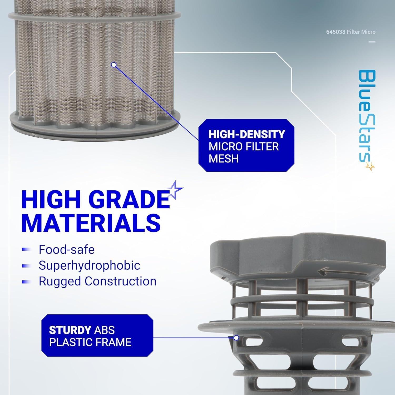 [Lifetime Warranty] 645038 Dishwasher Drain Mesh Micro Filter - Compatible with Bosch Thermador Kenmore Dishwashers - Replaces 00651097 1560725 AH3479708 AP4339631 PS8730270 image 6