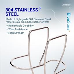 [Lifetime Warranty] Adjustable Drain Hose Holder - Universal Utility Sink Clamp for Washing Machine, Dishwasher, Laundry Tub – Compatible with All Drain Hoses - 304 Stainless Steel thumbnail 5