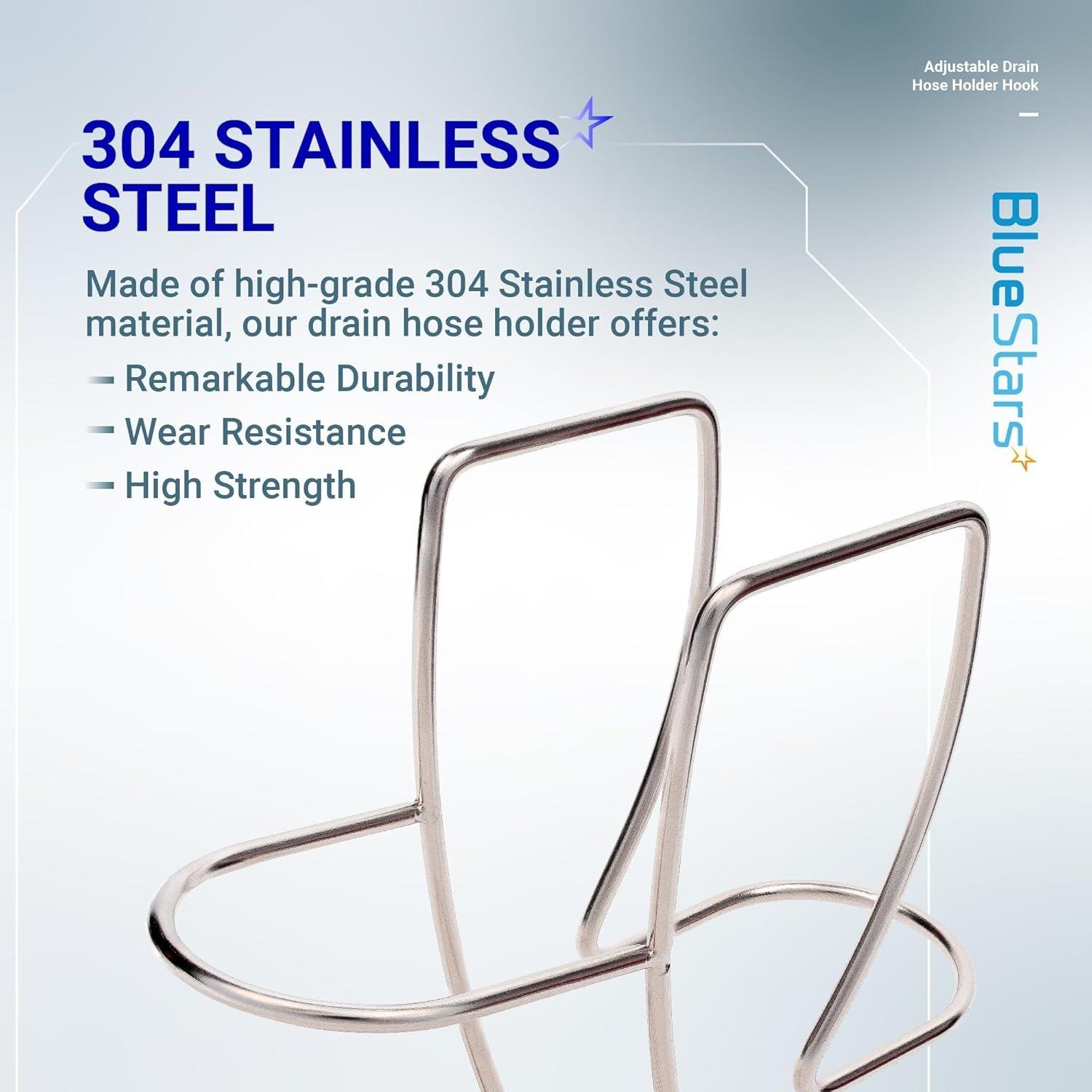 [Lifetime Warranty] Adjustable Drain Hose Holder - Universal Utility Sink Clamp for Washing Machine, Dishwasher, Laundry Tub – Compatible with All Drain Hoses - 304 Stainless Steel image 5