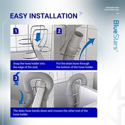[Lifetime Warranty] Adjustable Drain Hose Holder - Universal Utility Sink Clamp for Washing Machine, Dishwasher, Laundry Tub – Compatible with All Drain Hoses - 304 Stainless Steel thumbnail 6
